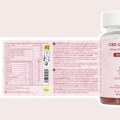 CBD Fruchtgummis (900mg) Erdbeere